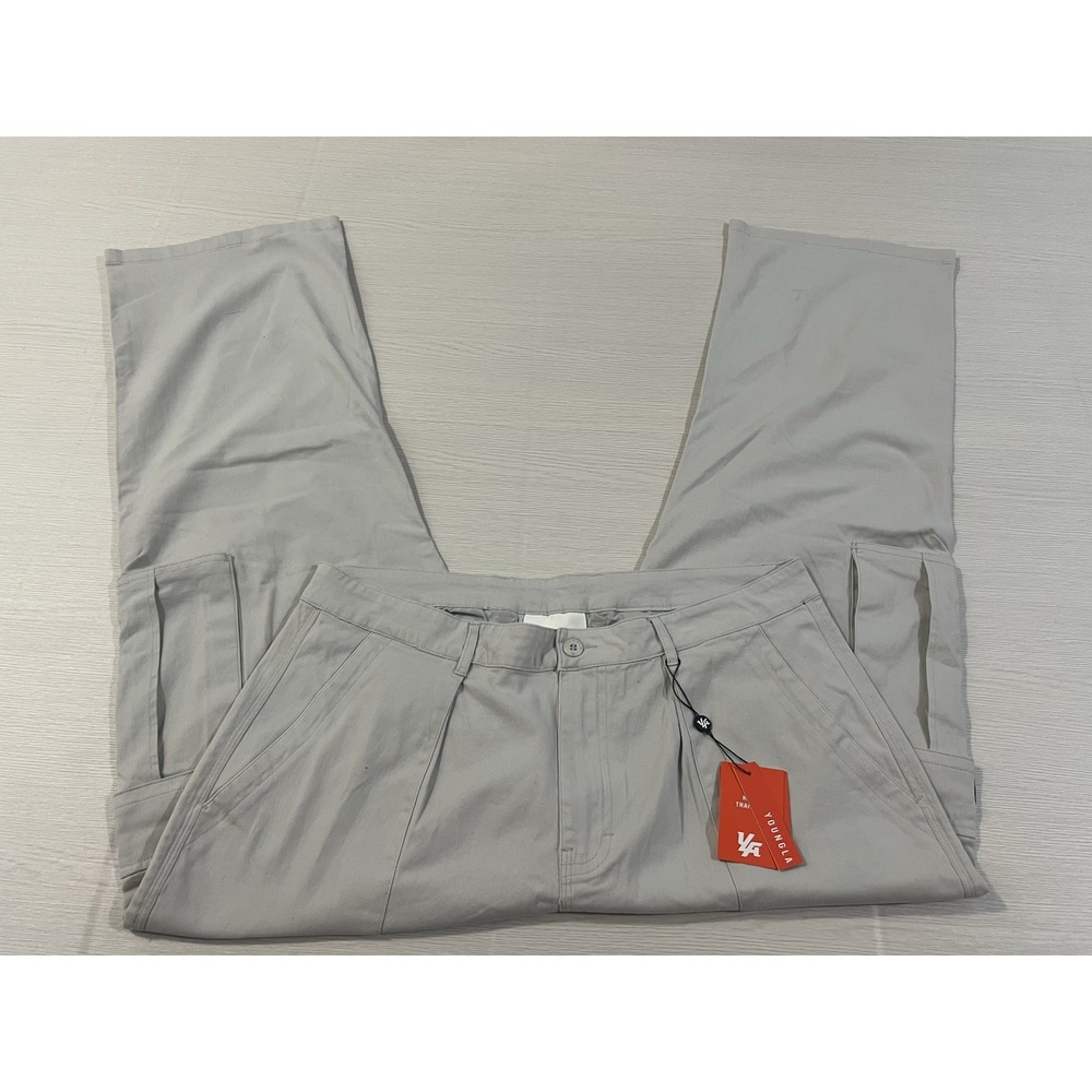 YoungLA Convoy Cargo Pants‎ Mens Beige XXL   Cotton Paratrooper